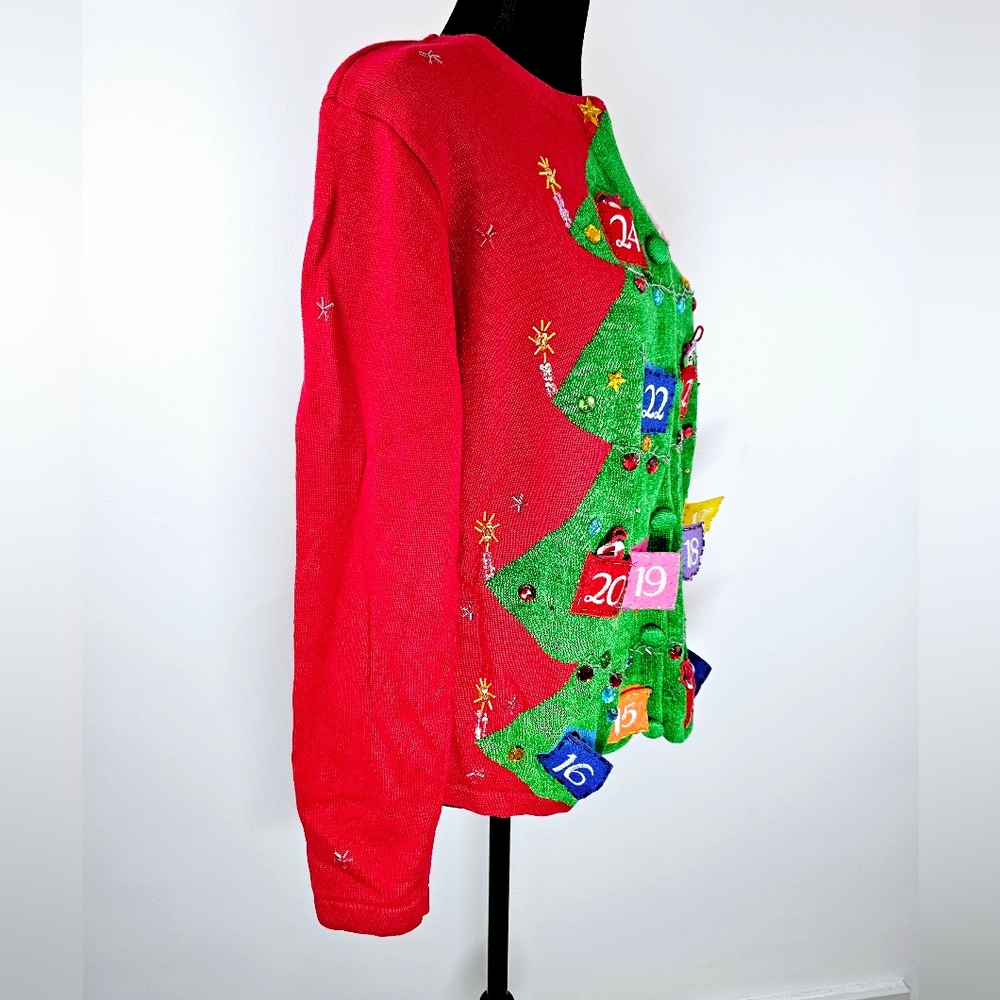 Berek 2 Beaded Pullover Festive Red Surprise Coun… - image 3